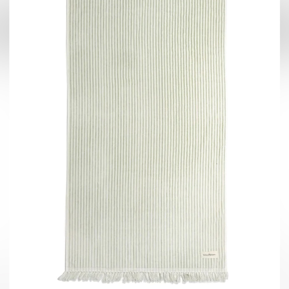 Business & Pleasure THE BEACH TOWEL - LAUREN'S SAGE STRIPE